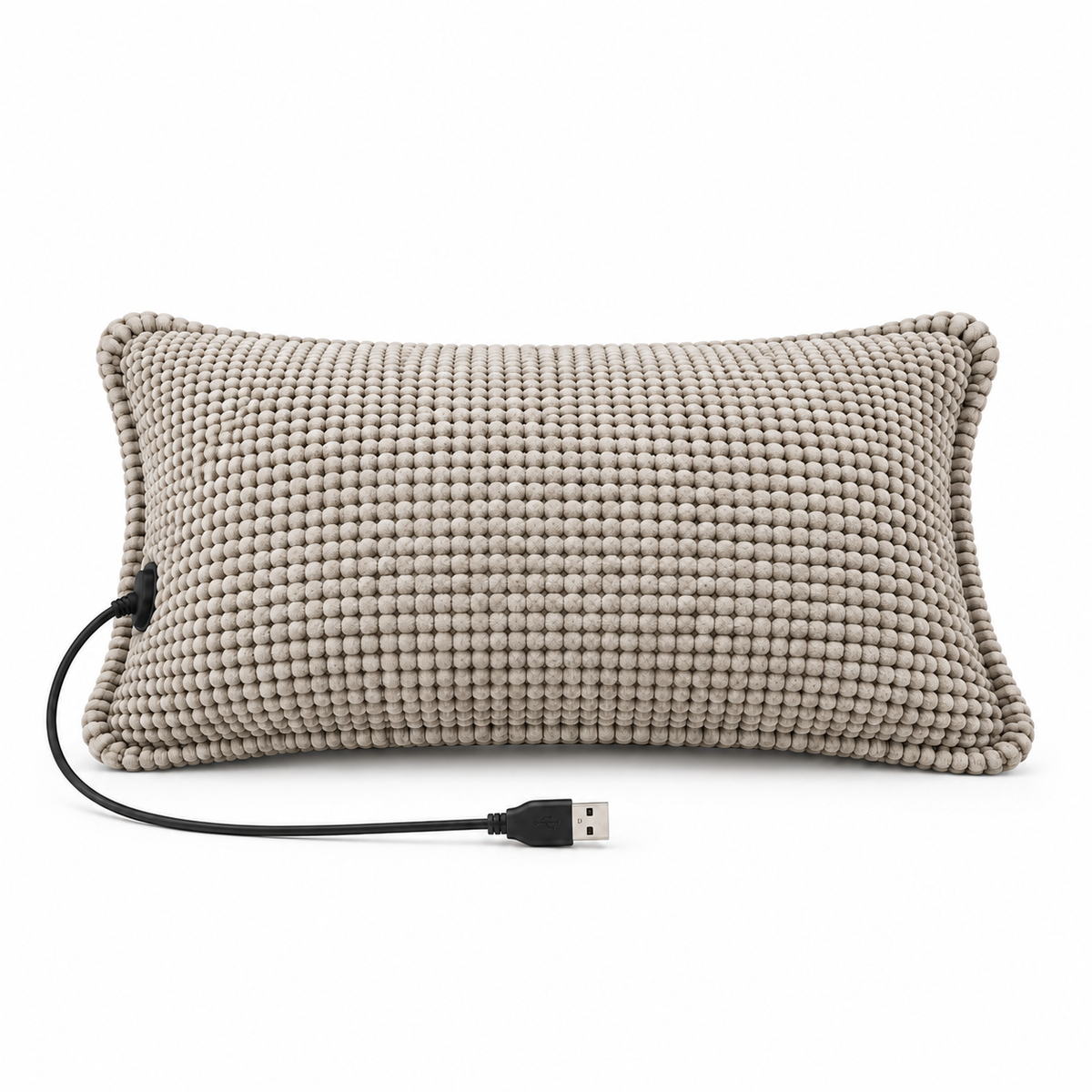 HOUSALY Graphene Heated Throw Pillow, 20" × 12" Electric Heating Cushion for Sofa and Living Room