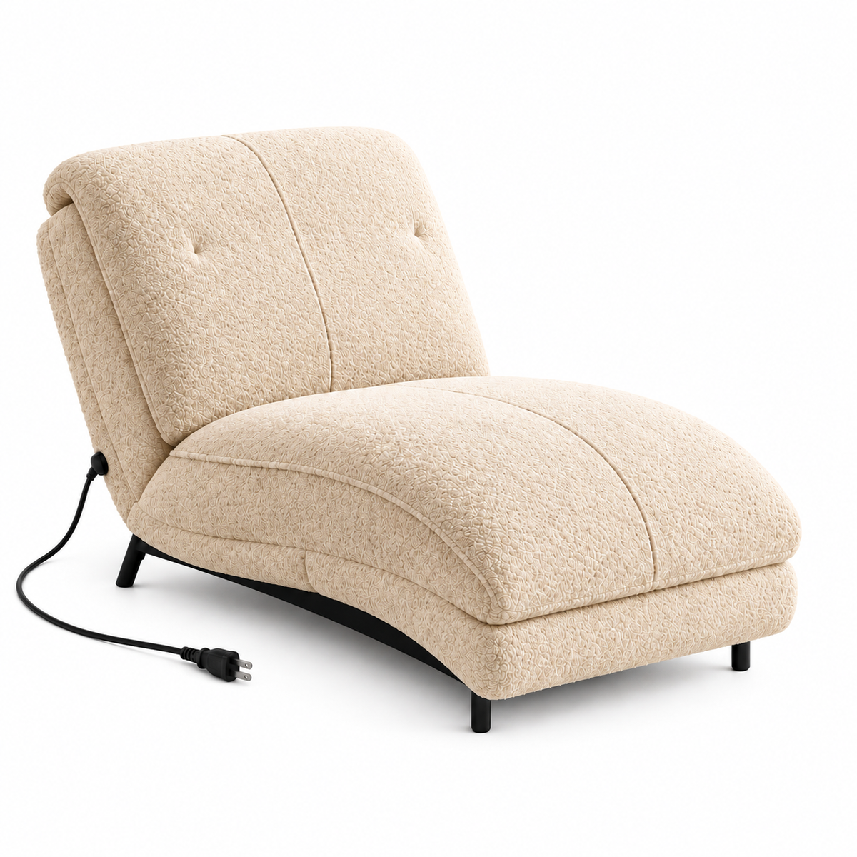 HOUSALY Graphene Heated Lounge Chair for Living Room, Armless Accent Chair with Intelligent Heating
